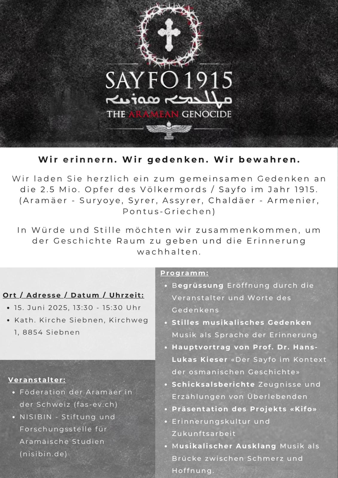 Einladung Sayfo Gedenktag 2025